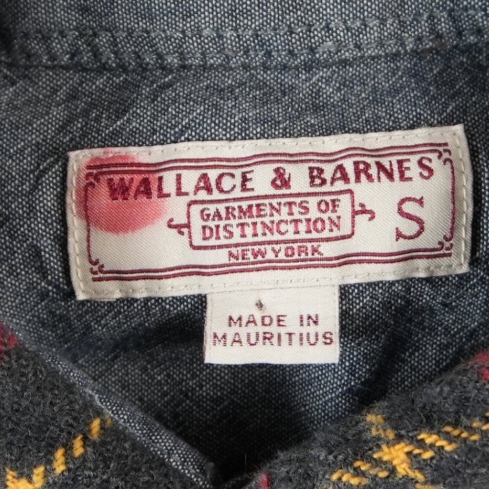 Wallace & Barnes Flannel Buffalo Plaid Shirt Mens S Preppy Outdoor Long Sleeve - Picture 8 of 11